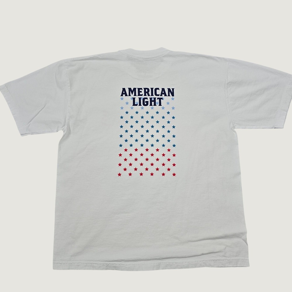 American Giant Samuel Adams T-Shirt Mens Large White USA Americana